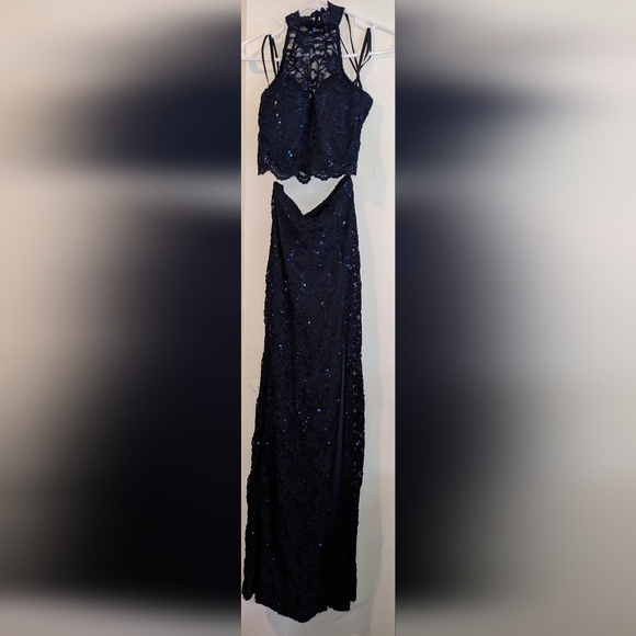 B Darlin Dresses & Skirts - Two piece set evening/Prom navy dress size 3/4